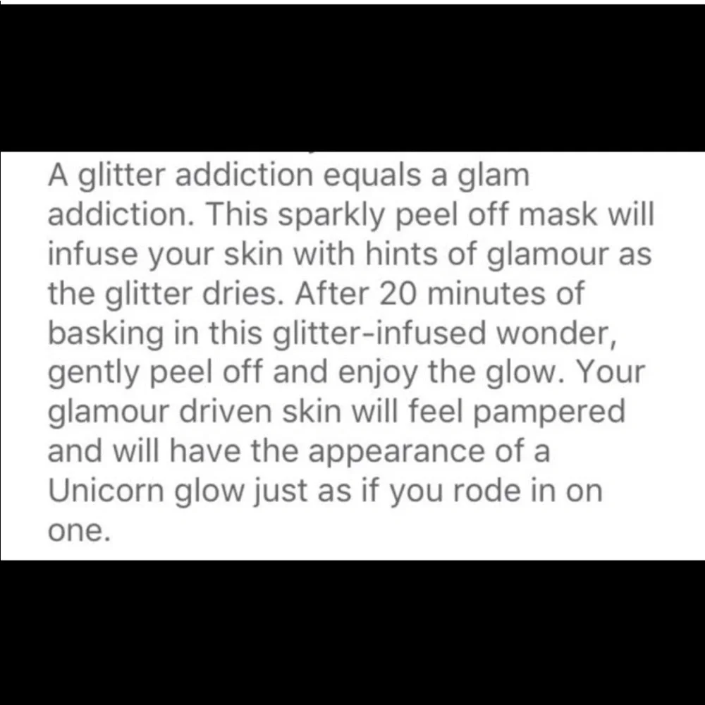 Glam Addiction Unicorn Rainbow Glitter Peel Mask